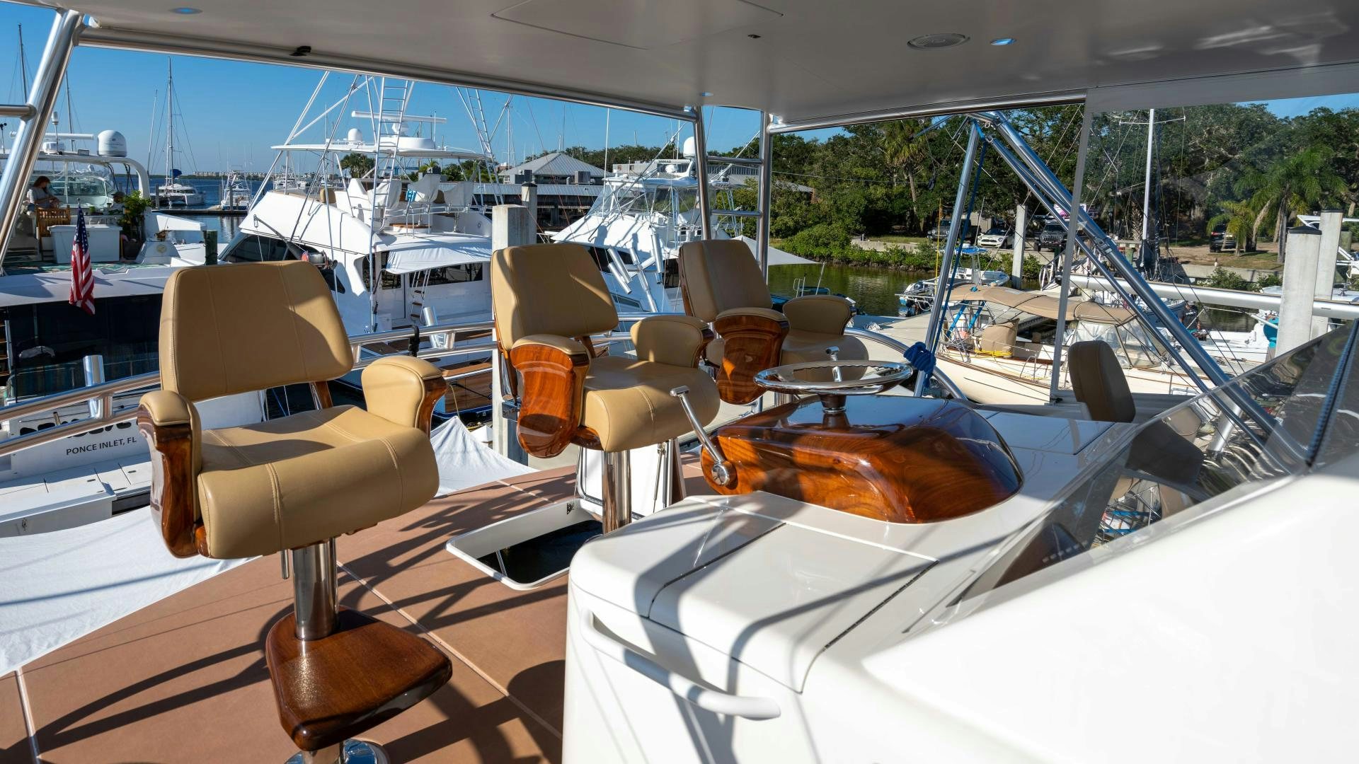 inside of a car aboard HOW SWEET IT IS Yacht for Sale