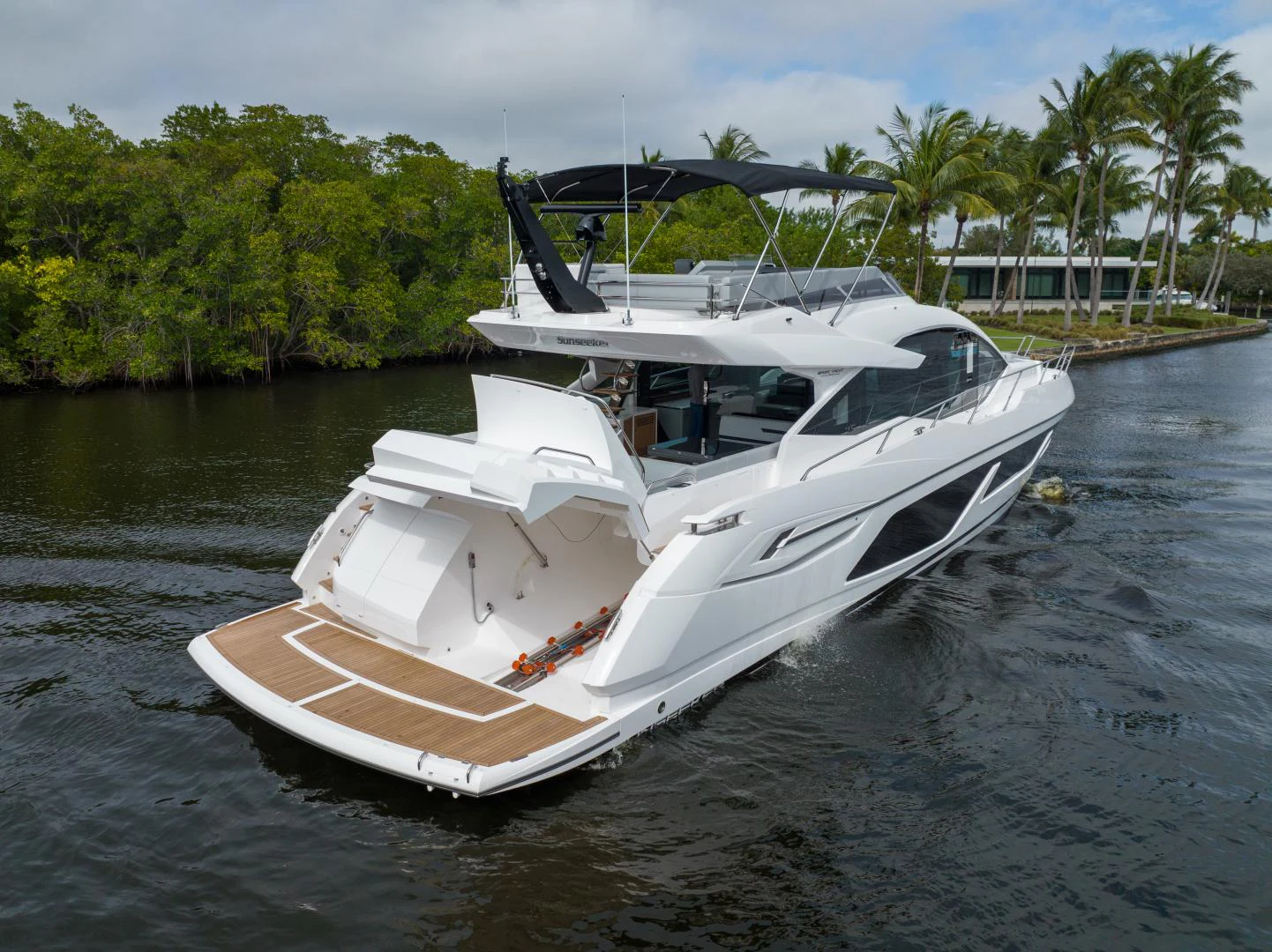 a boat in the water aboard DEALER DEMO Yacht for Sale