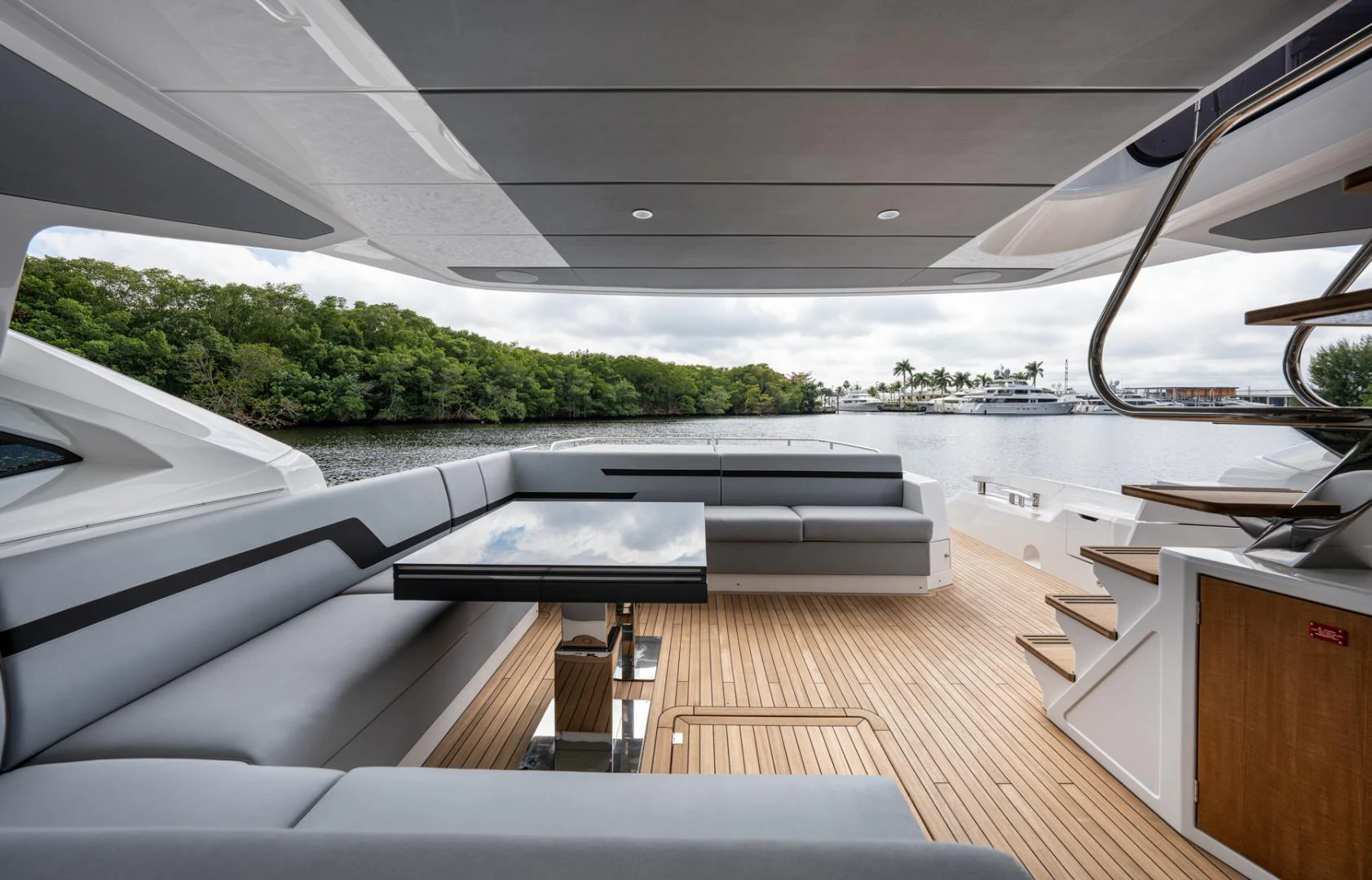 a boat on the water aboard DEALER DEMO Yacht for Sale