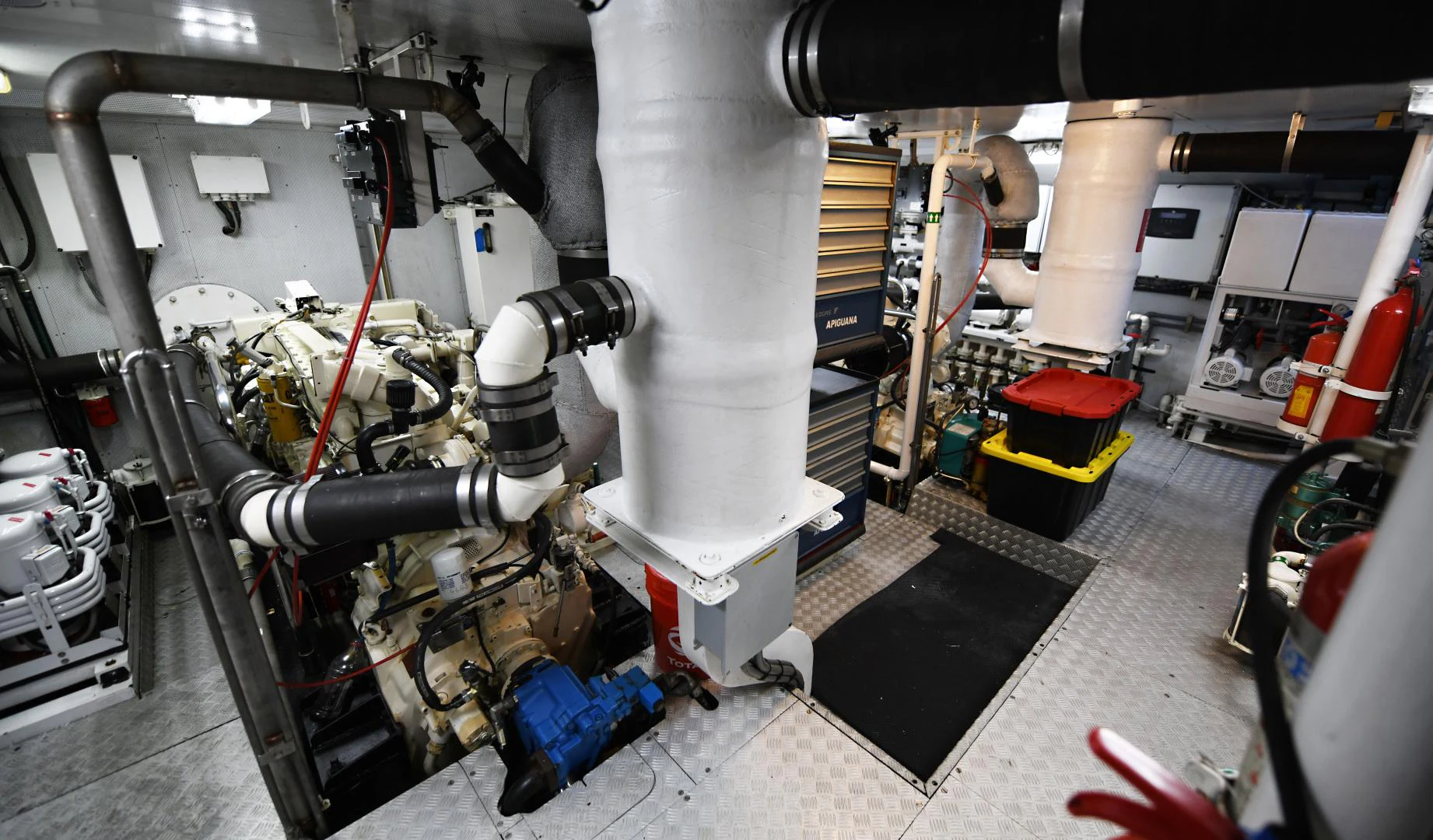 a machine with wires aboard AMARELLA F Yacht for Sale