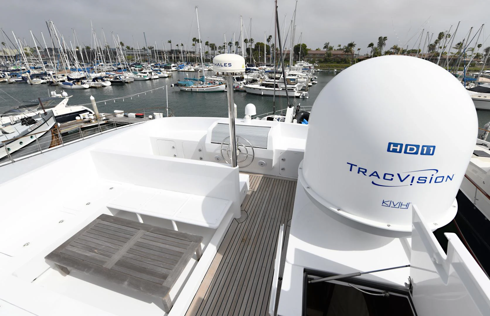 a white sign on a boat aboard AMARELLA F Yacht for Sale