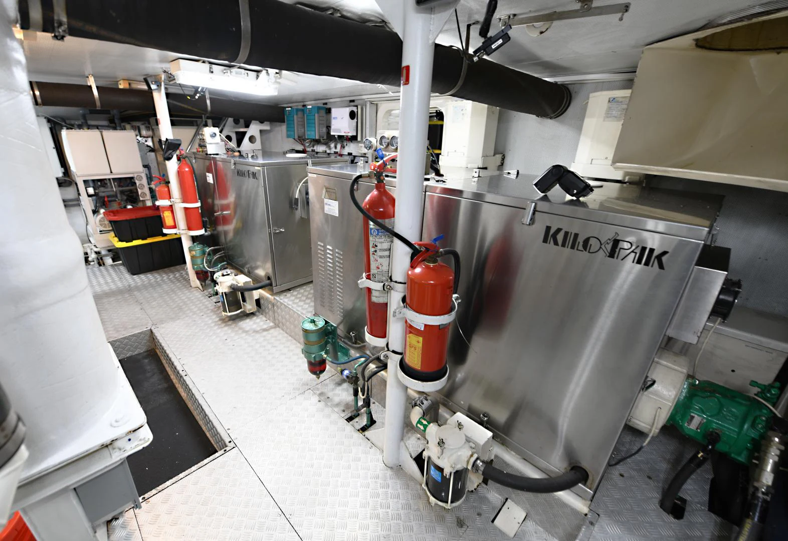 a factory with machinery aboard AMARELLA F Yacht for Sale