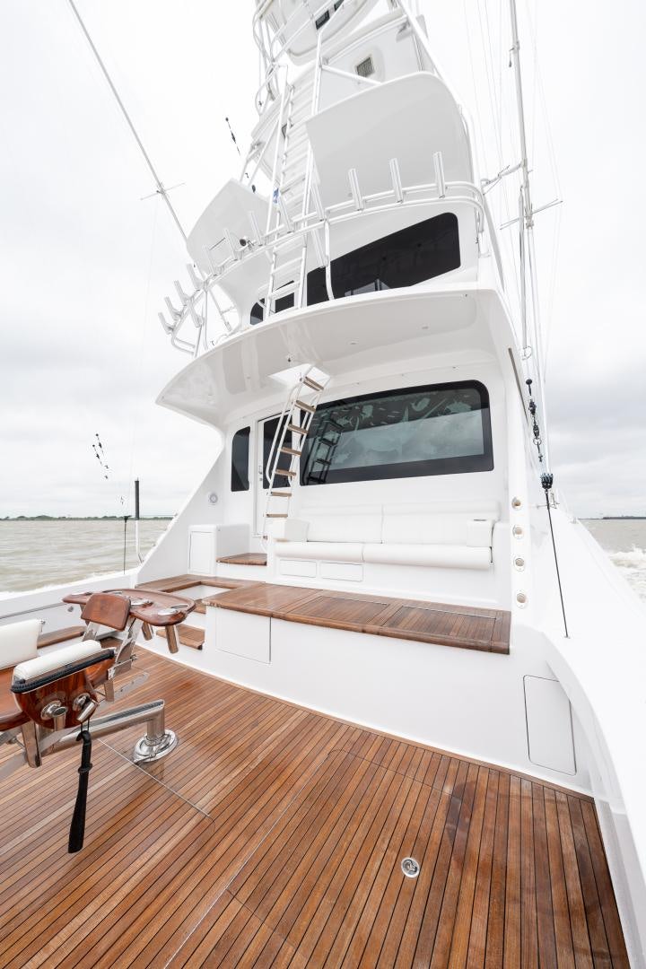 a boat on a deck aboard MM CRICKET Yacht for Sale