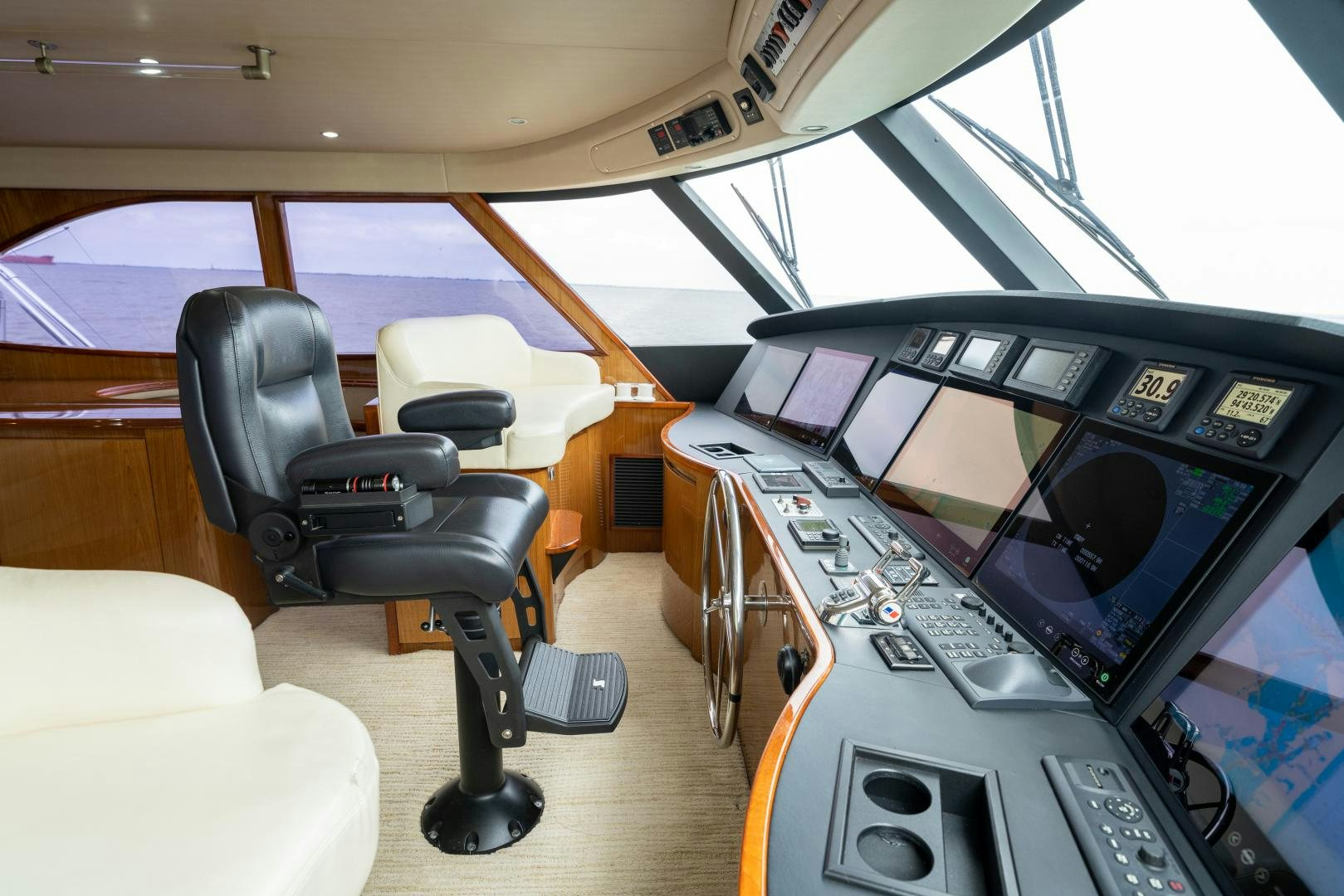 a control panel in a plane aboard MM CRICKET Yacht for Sale