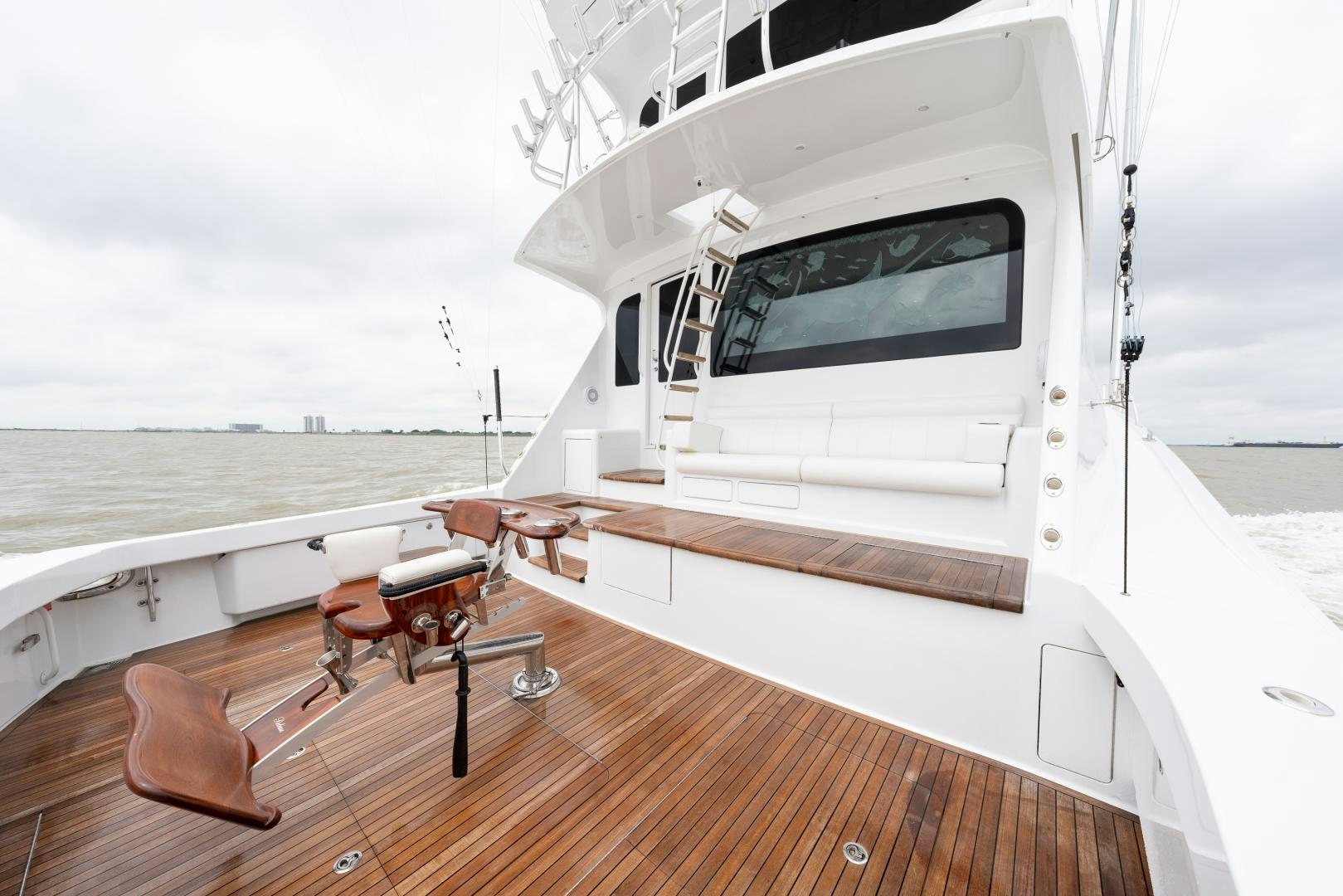 a boat on a deck aboard MM CRICKET Yacht for Sale