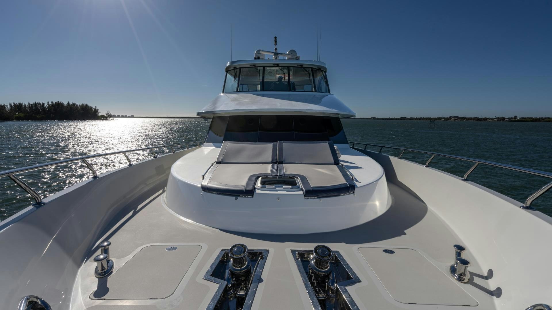 a boat on a water body aboard RHYTHM'N BLUES Yacht for Sale