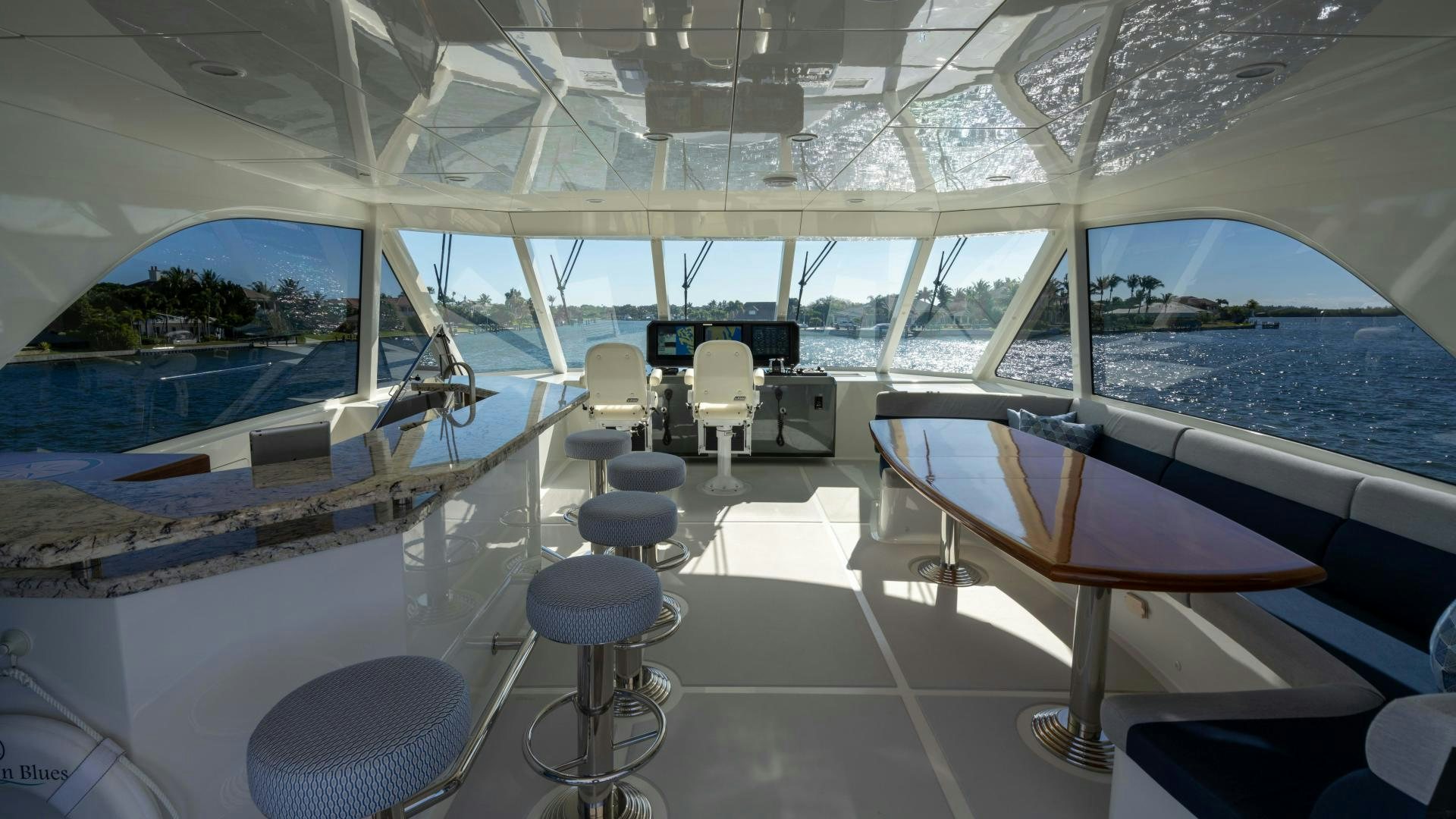 inside of a boat aboard RHYTHM'N BLUES Yacht for Sale