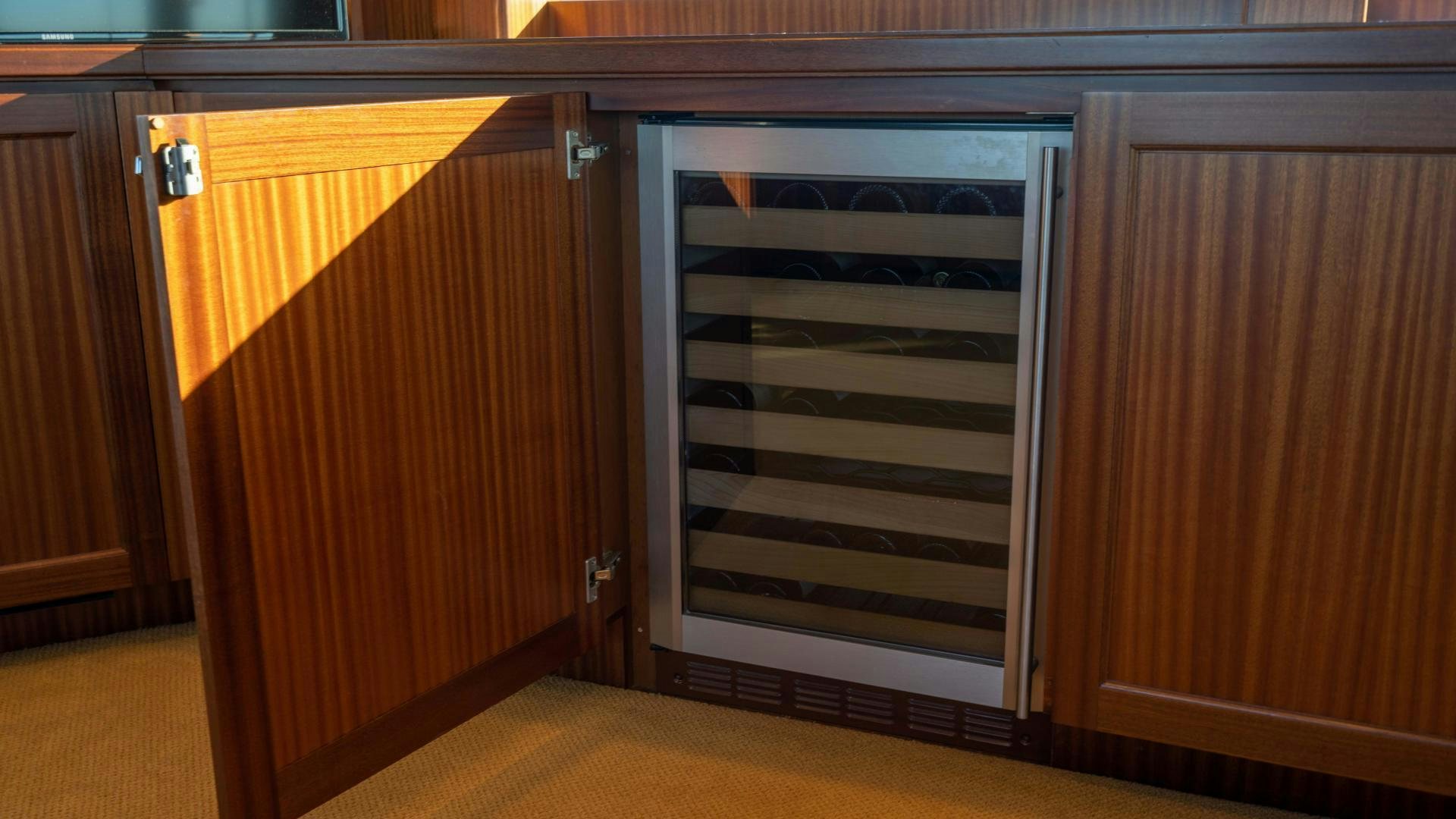 a cabinet with drawers aboard RHYTHM'N BLUES Yacht for Sale