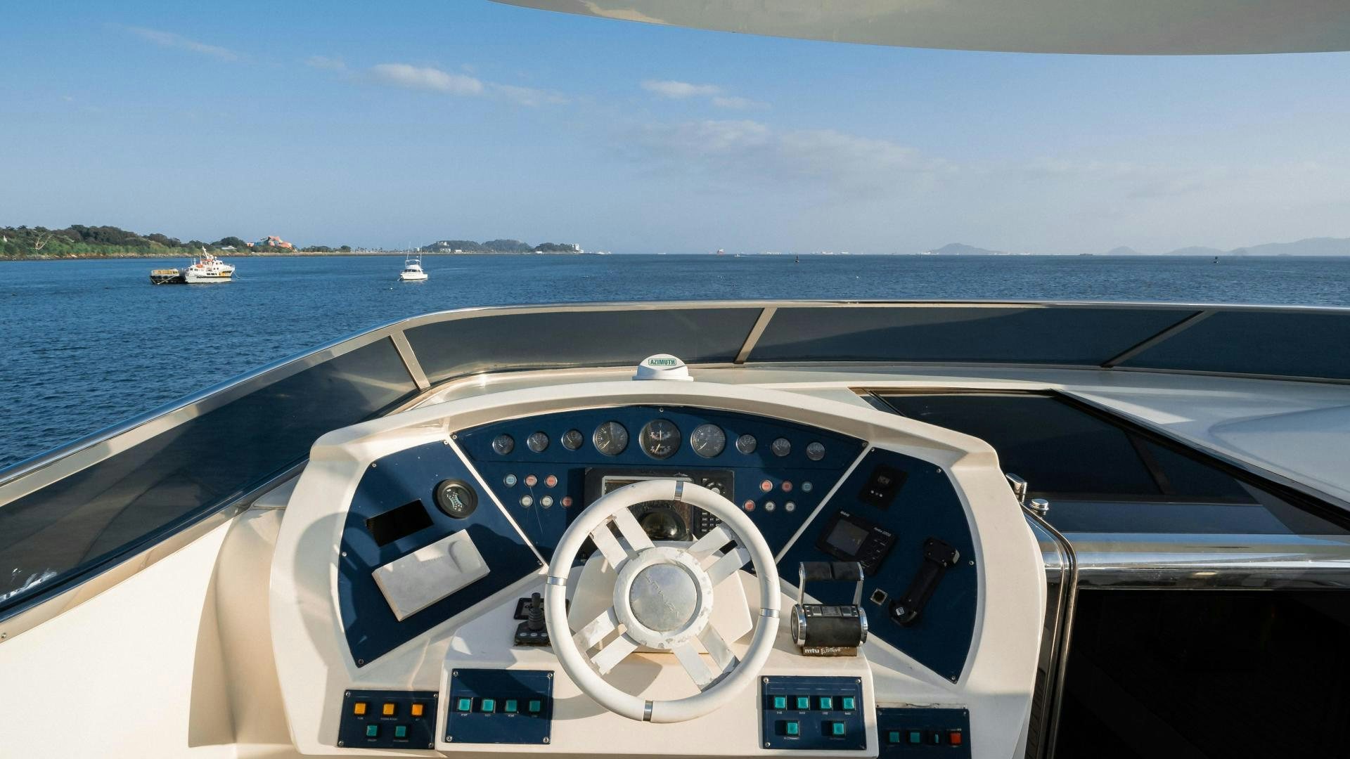 the cockpit of a plane aboard CAMY ED Yacht for Sale