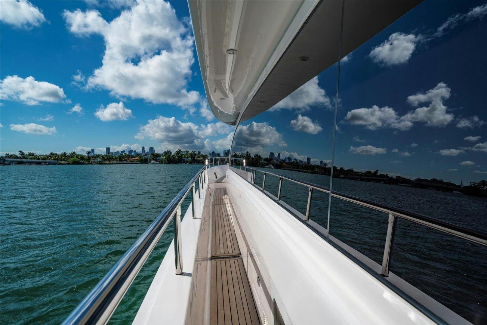 a long dock over water aboard VALIANT Yacht for Sale