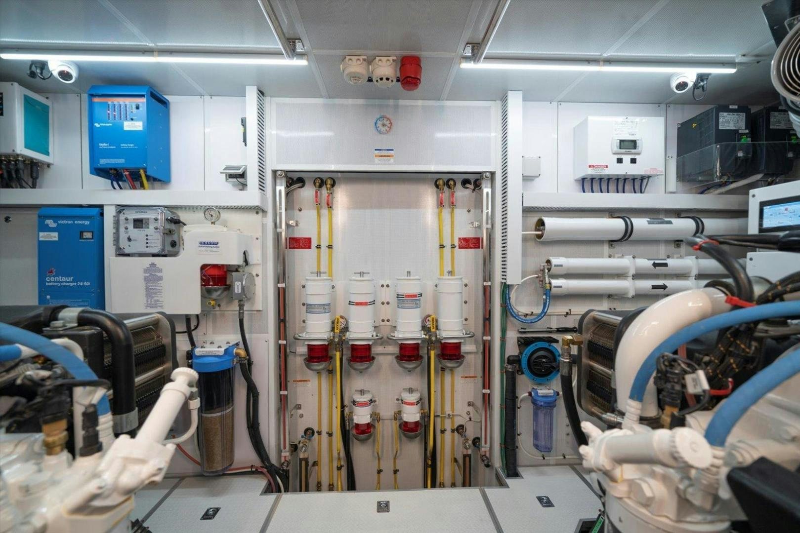 a room with machinery aboard VALIANT Yacht for Sale