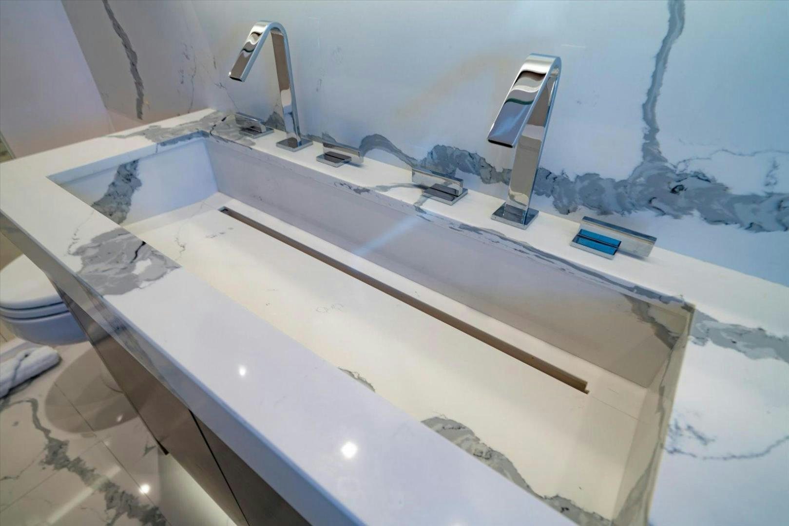 a white boat with a satellite dish aboard VALIANT Yacht for Sale