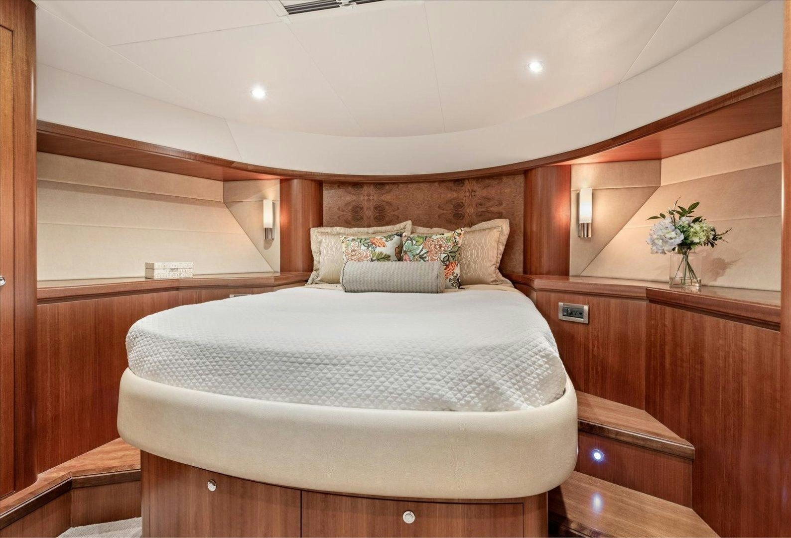 a bed in a room aboard Goodlife Yacht for Sale