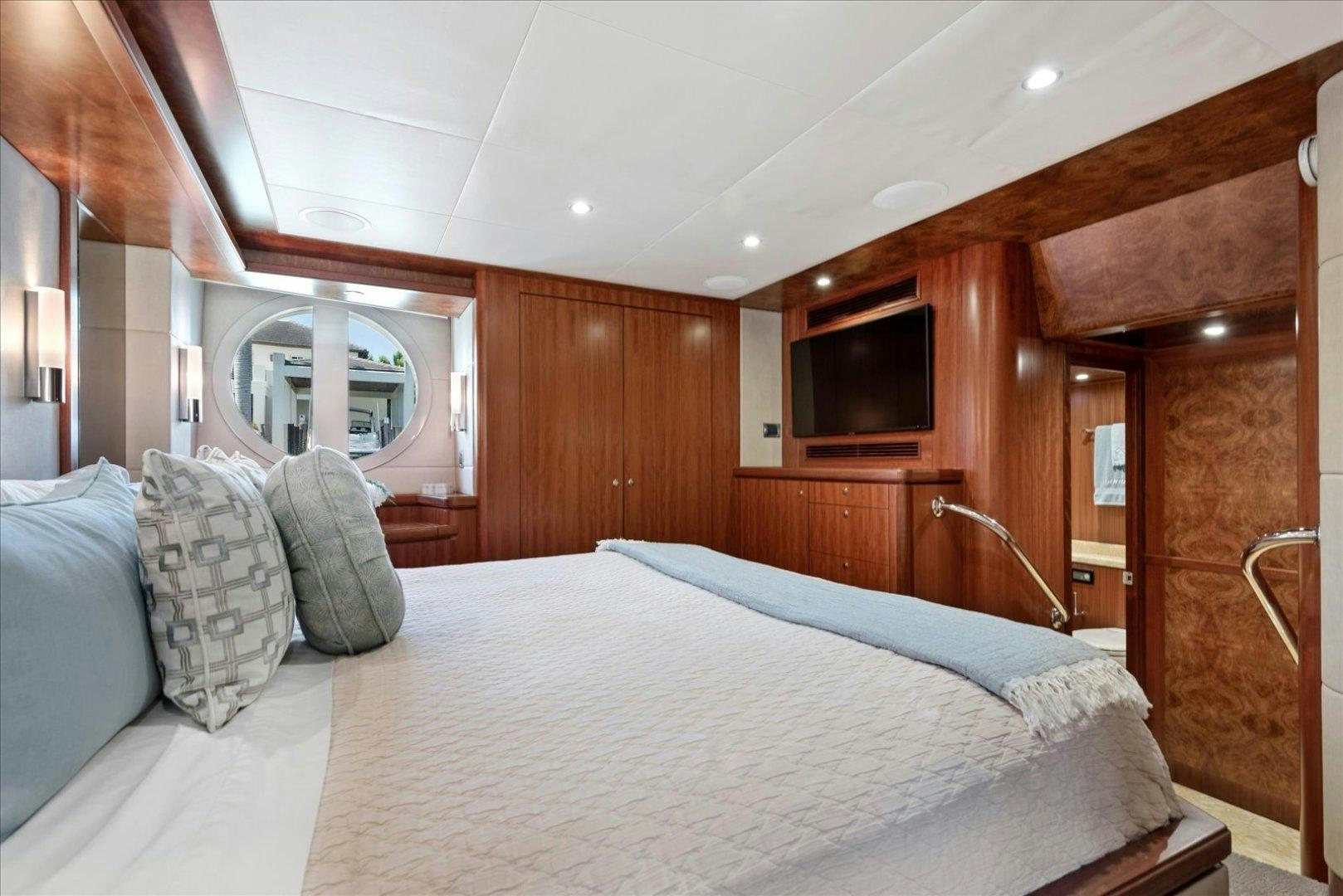 a bed in a cabin aboard Goodlife Yacht for Sale