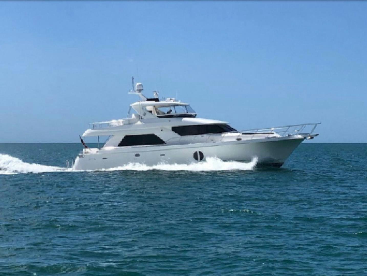 a white yacht in the water aboard Goodlife Yacht for Sale