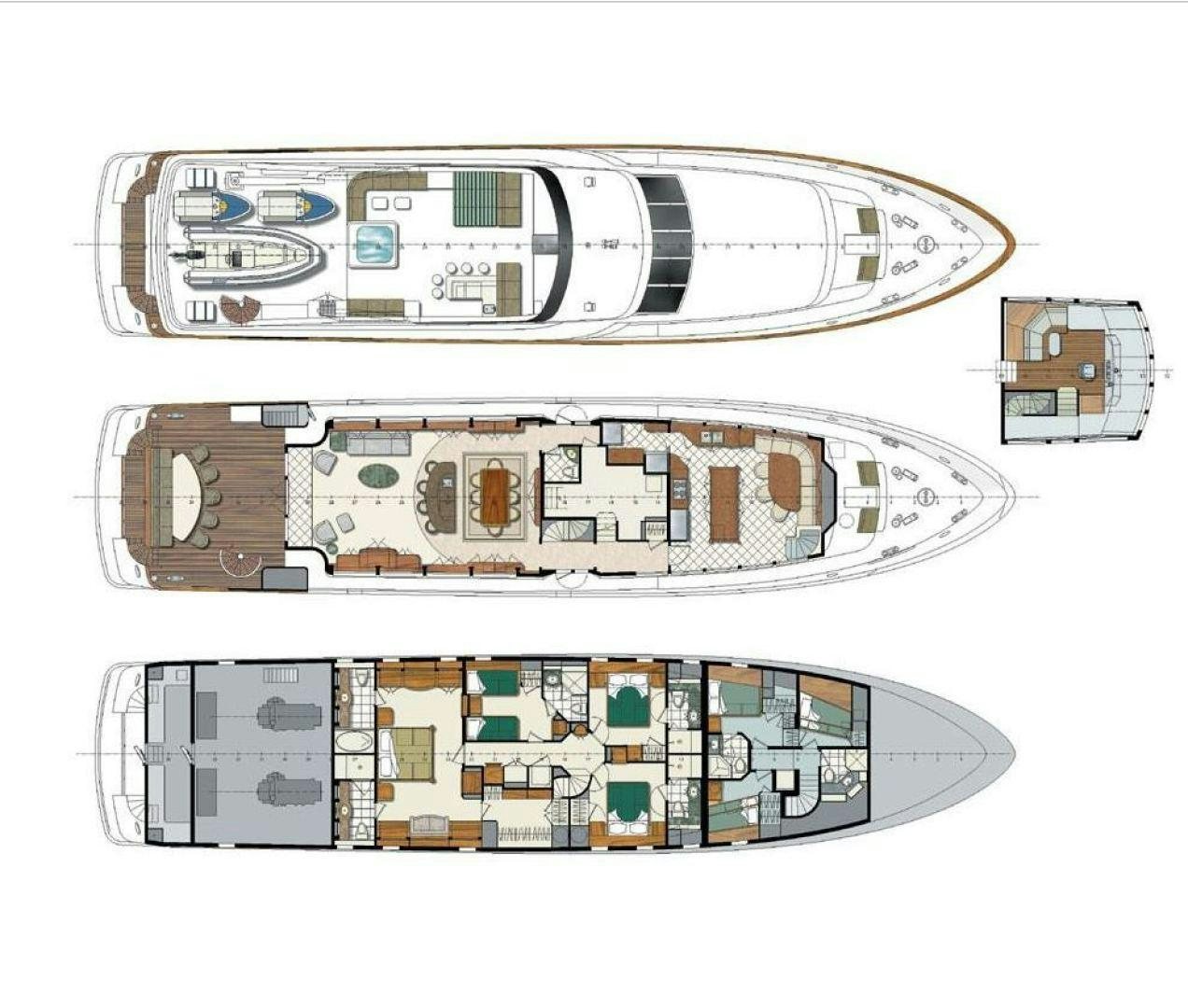 diagram, engineering drawing aboard SUMMER LOVE Yacht for Sale