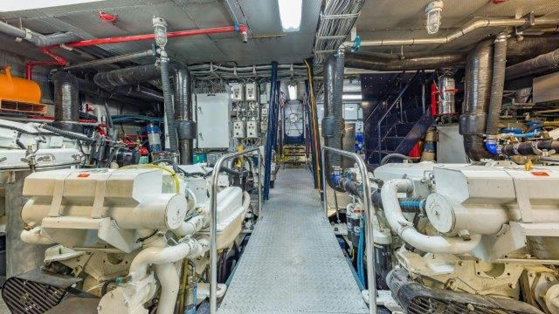 a room with machinery aboard ARIADNE Yacht for Sale