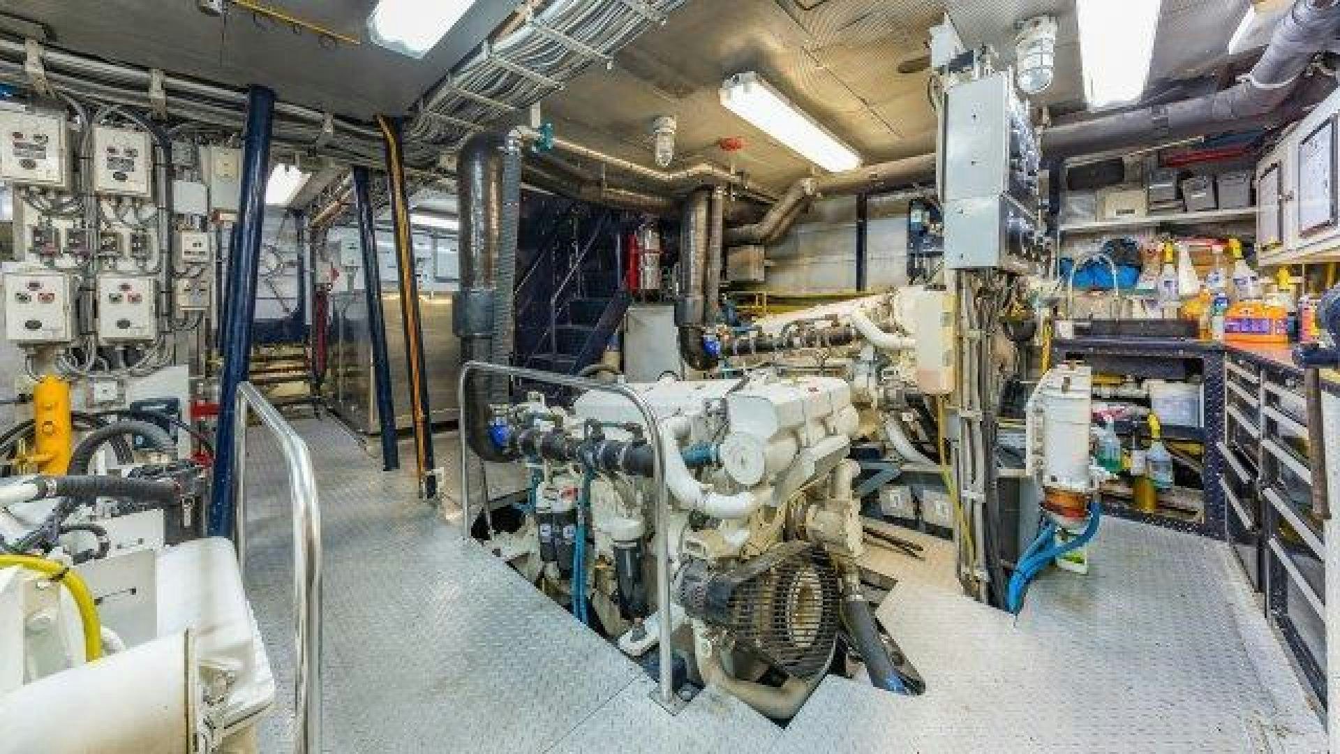 a room with machinery aboard ARIADNE Yacht for Sale