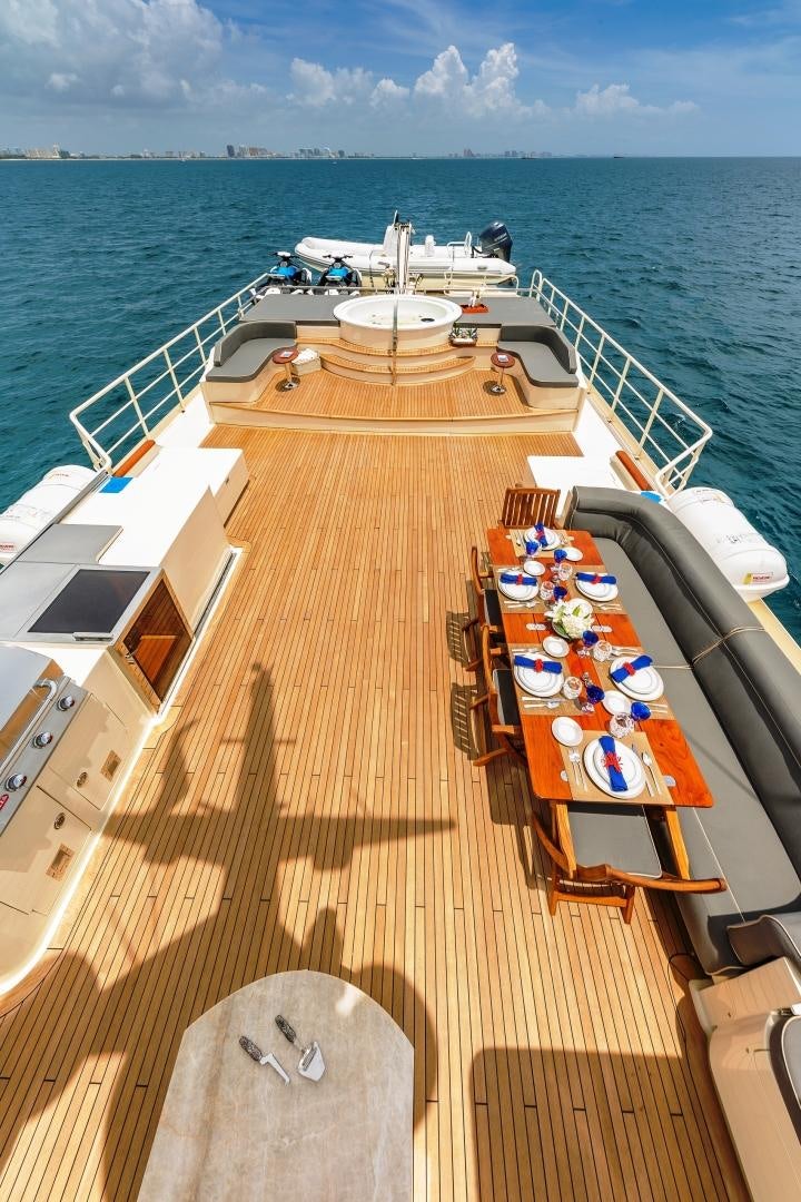 a deck of a boat aboard ARIADNE Yacht for Sale