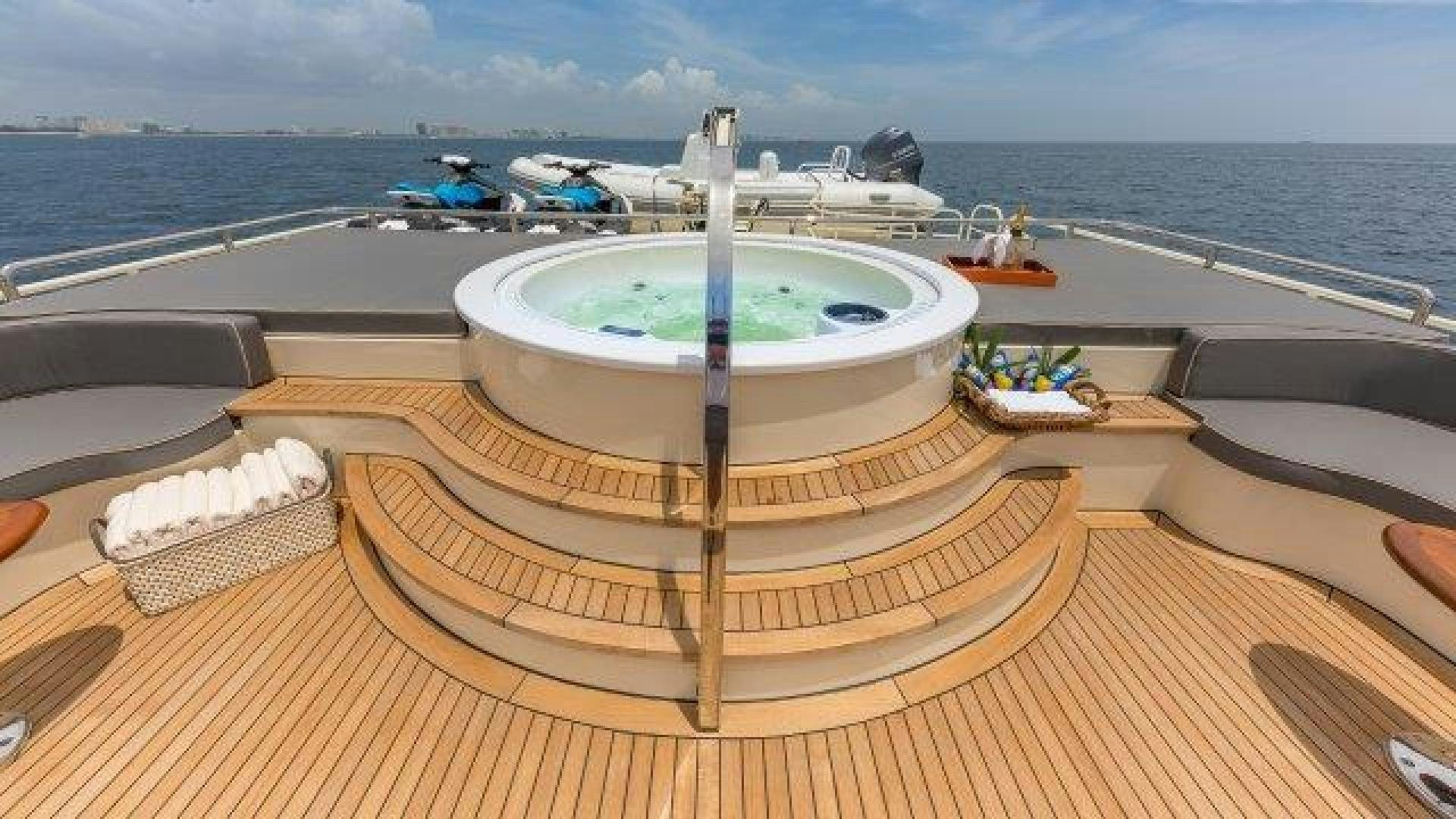 a boat on a deck aboard ARIADNE Yacht for Sale