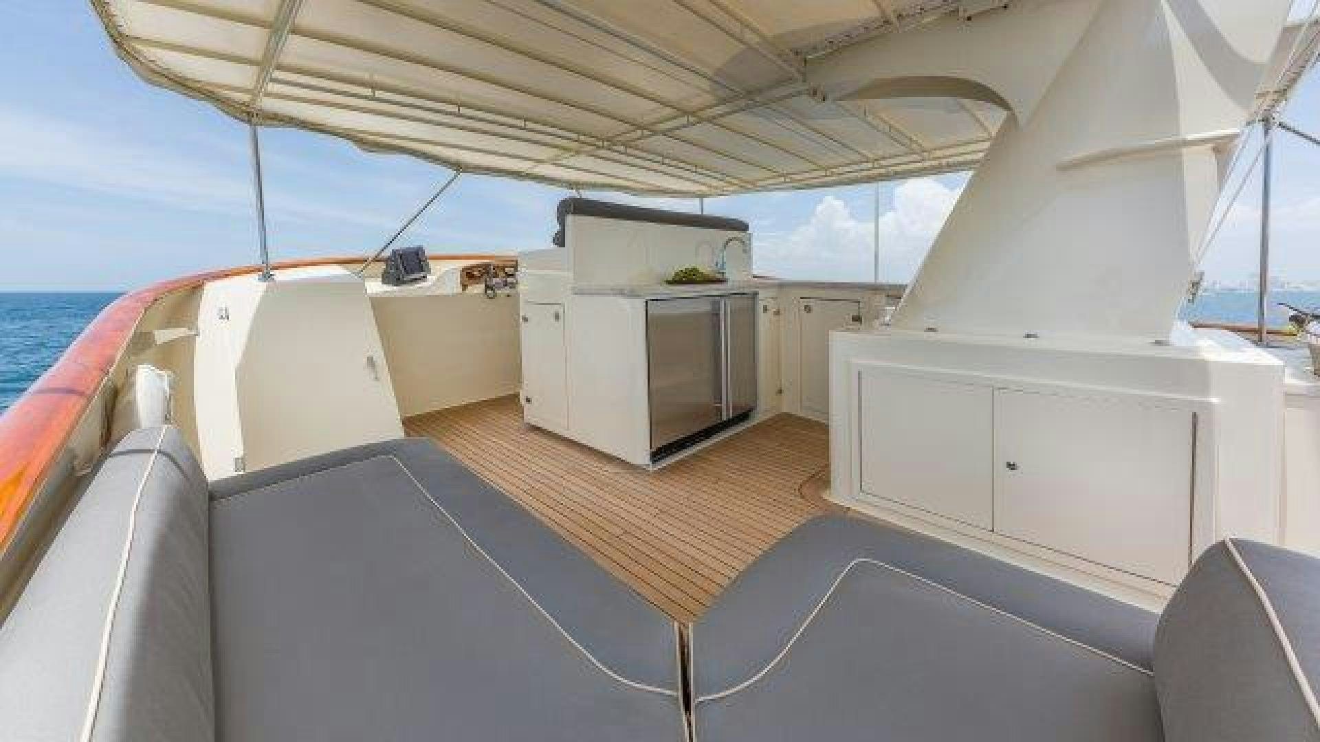a boat with a deck and a sink in it aboard ARIADNE Yacht for Sale