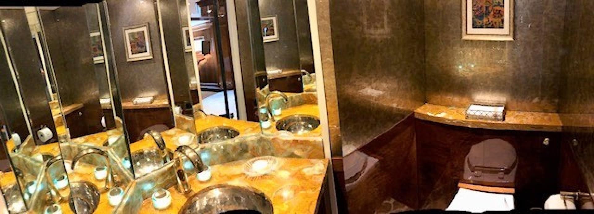 a bathroom with a sink and a toilet aboard ARIADNE Yacht for Sale