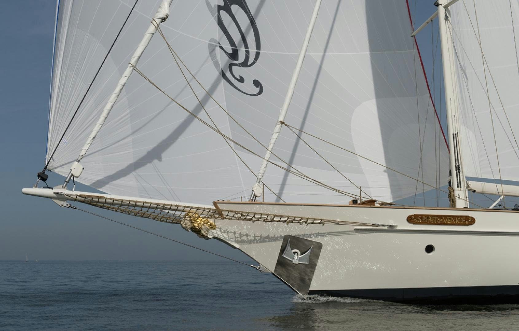 a sailboat on the water aboard SPIRIT OF VENICE Yacht for Sale