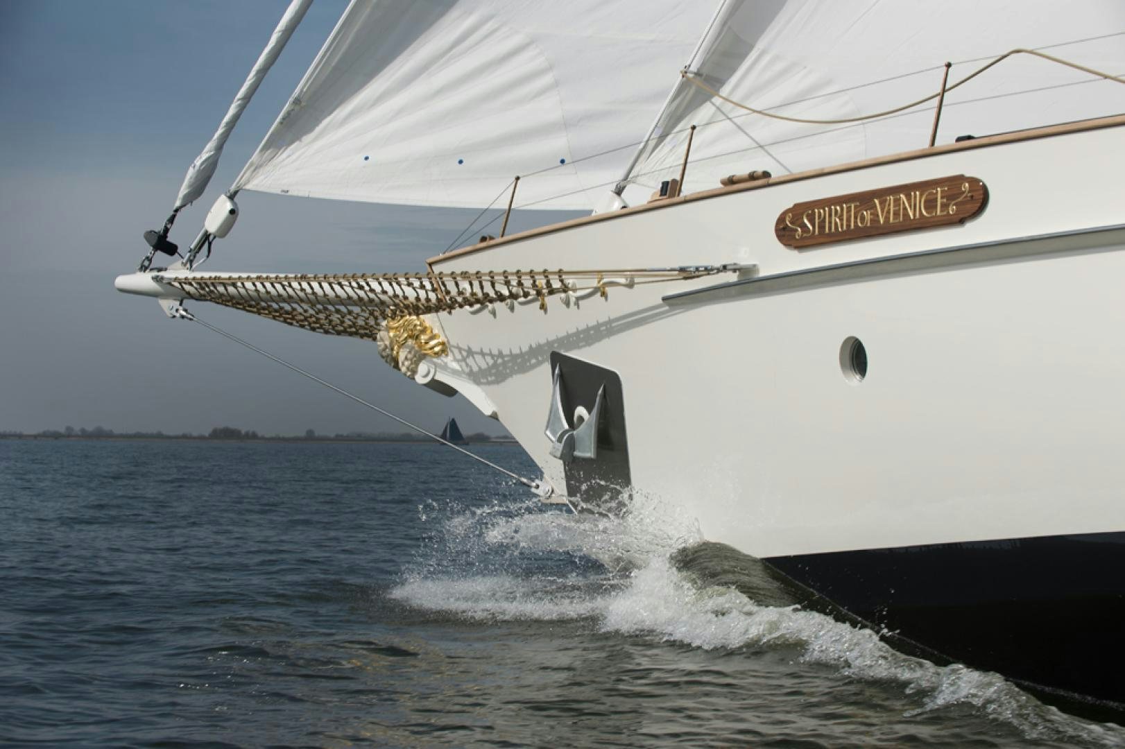 a boat on the water aboard SPIRIT OF VENICE Yacht for Sale