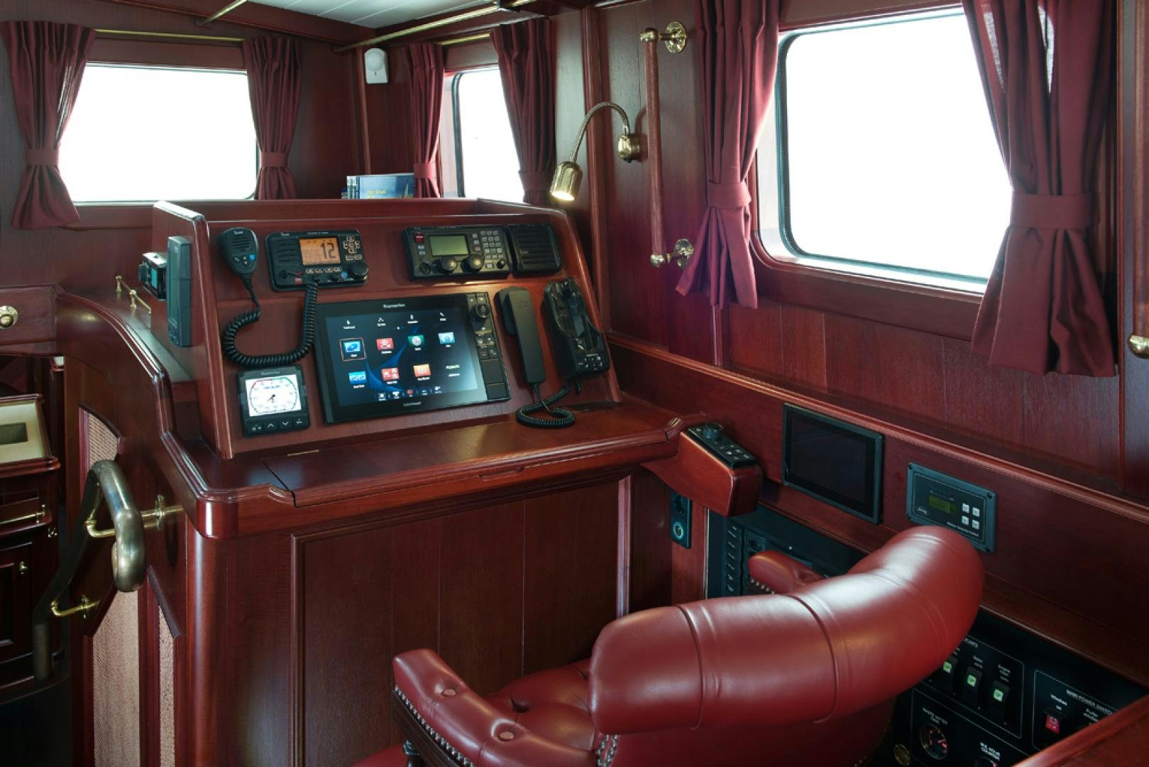 a room with a desk and a chair aboard SPIRIT OF VENICE Yacht for Sale