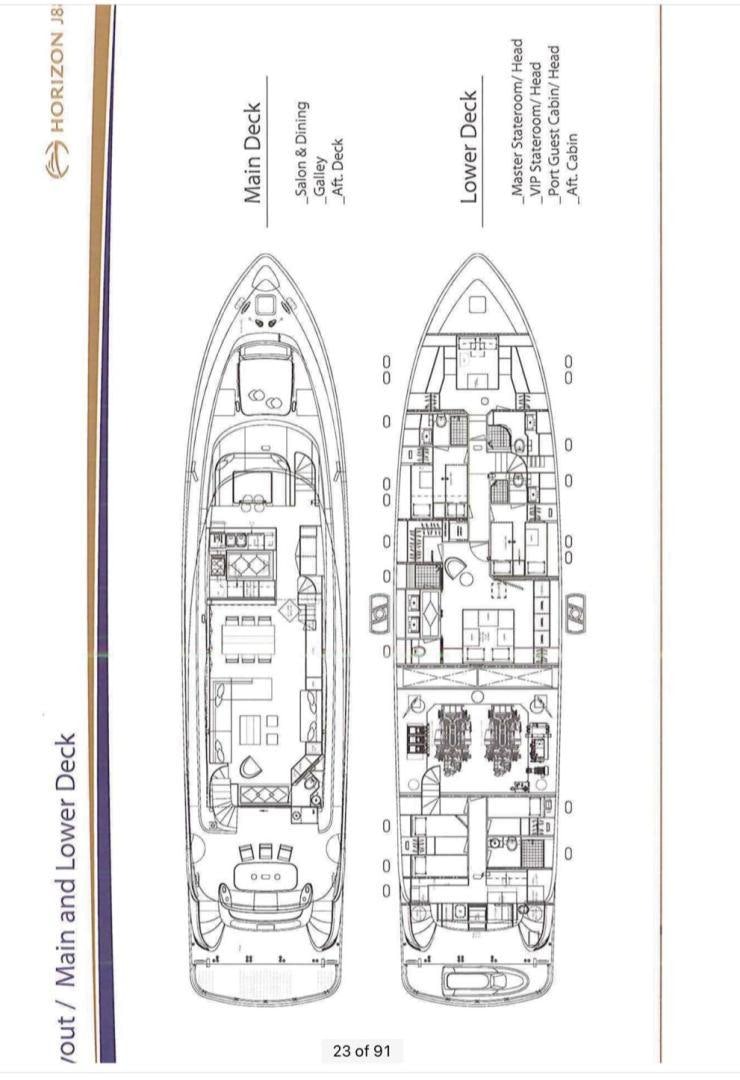 diagram aboard ENCORE Yacht for Sale