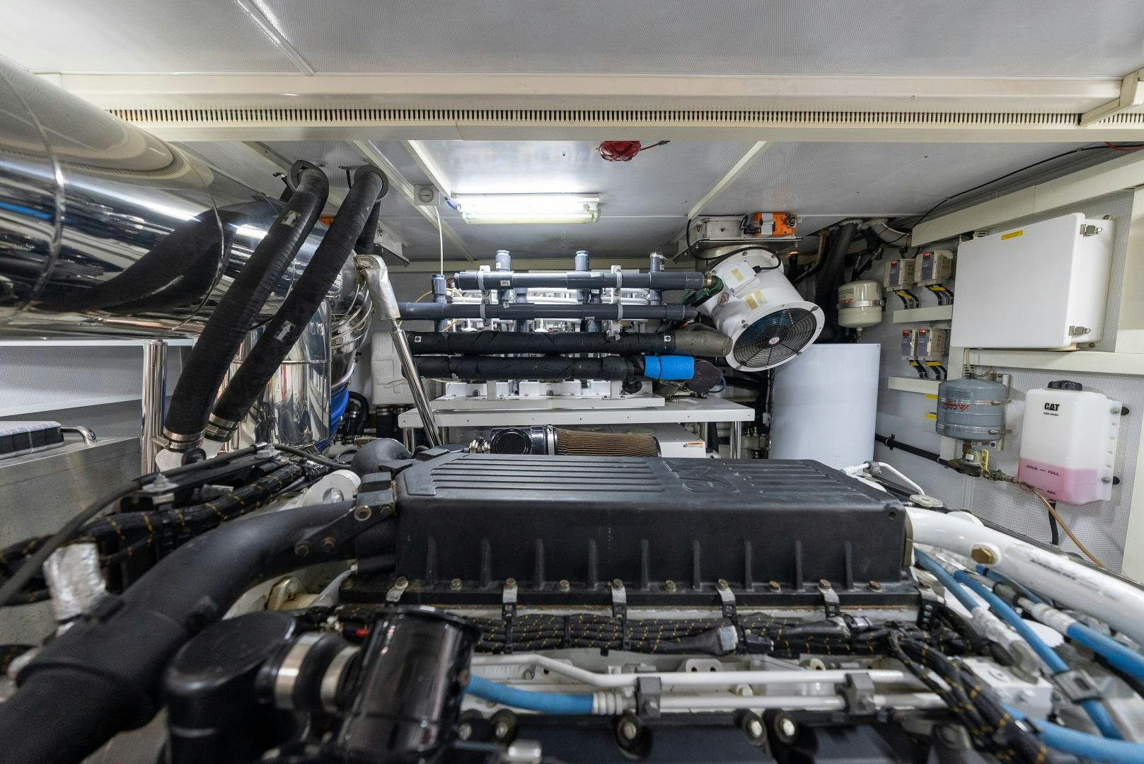 a large room with machinery aboard ENCORE Yacht for Sale