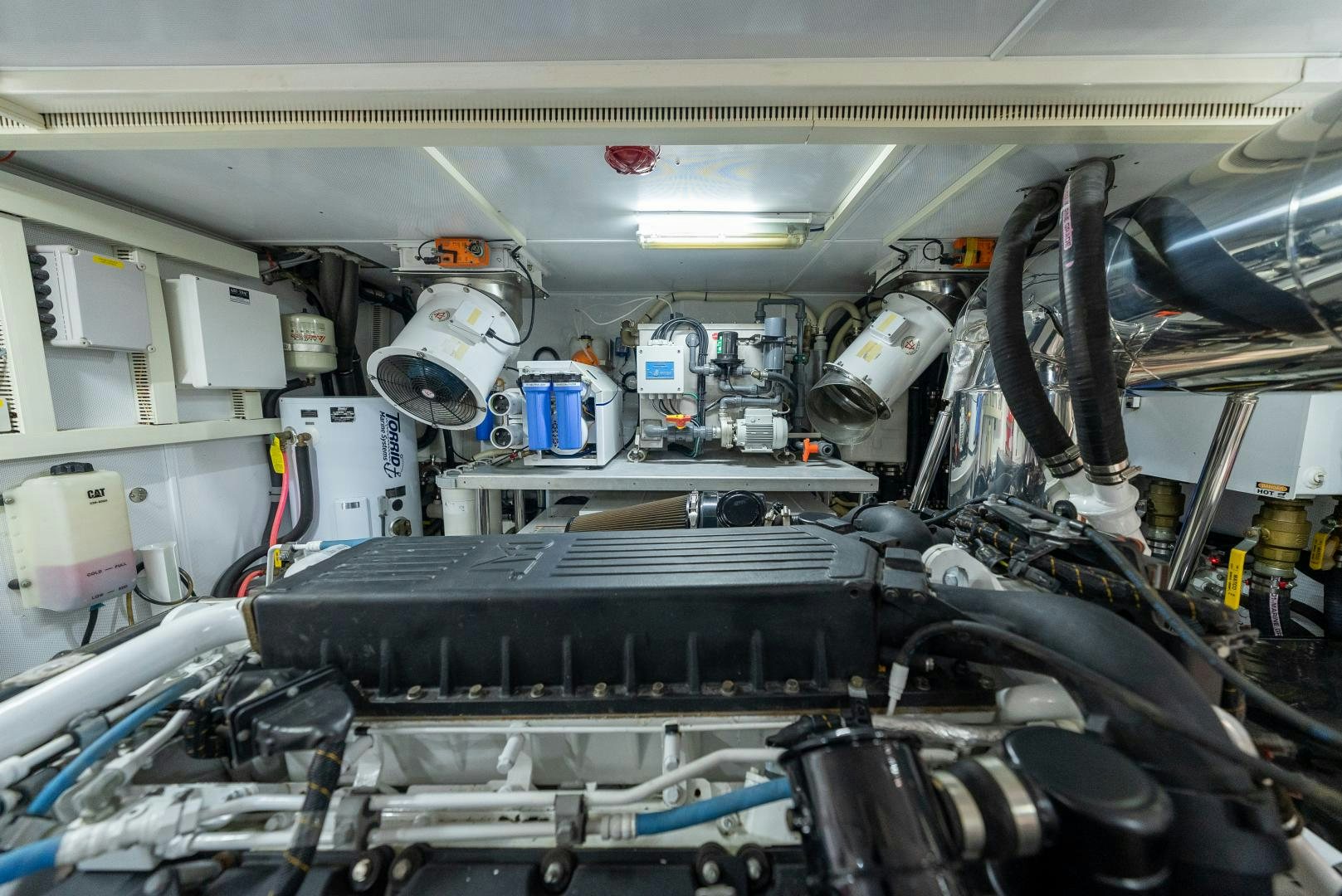 a large machine with pipes aboard ENCORE Yacht for Sale