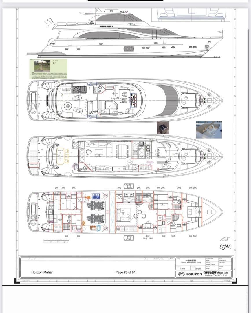 diagram, schematic aboard ENCORE Yacht for Sale