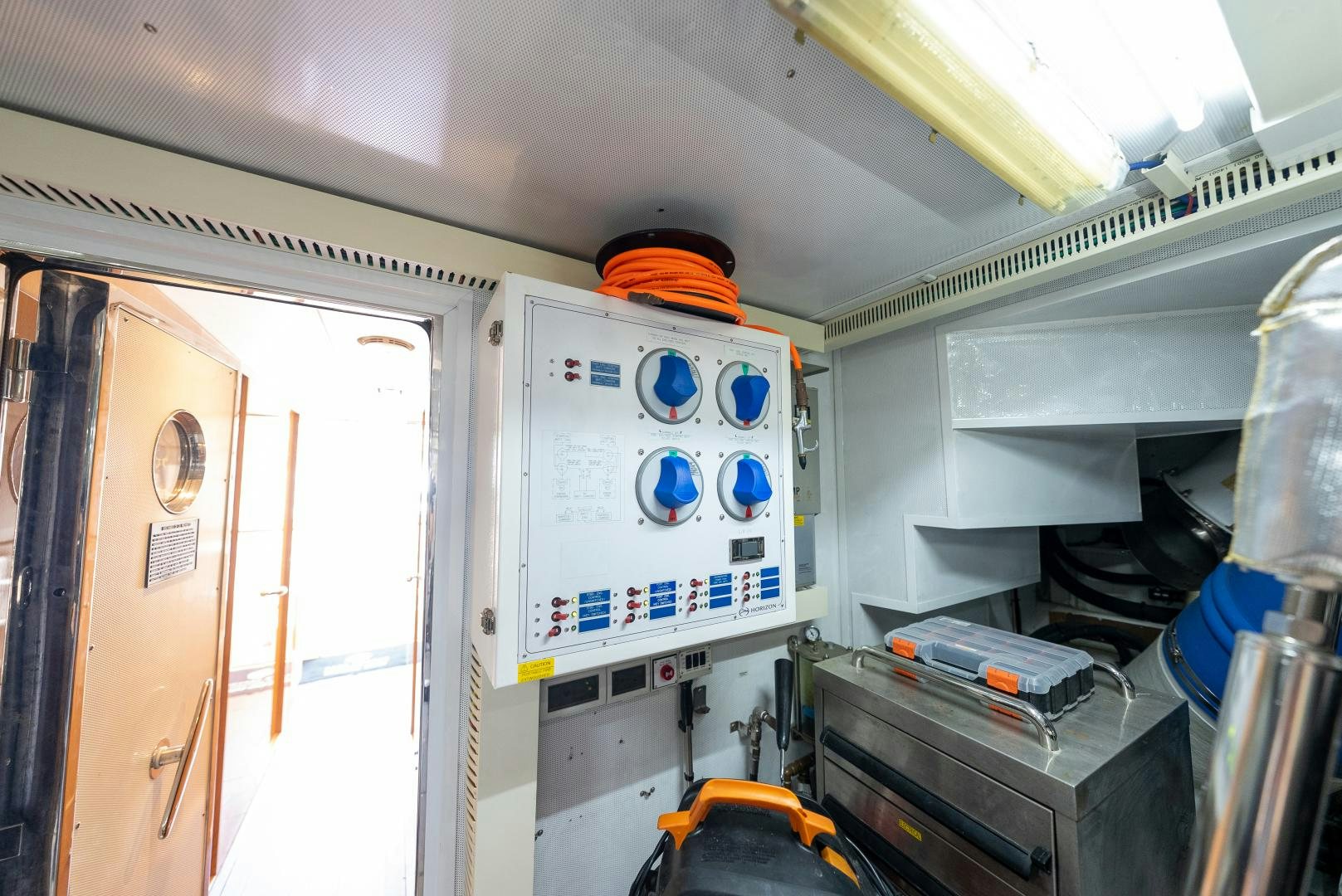 a room with a few machines aboard ENCORE Yacht for Sale