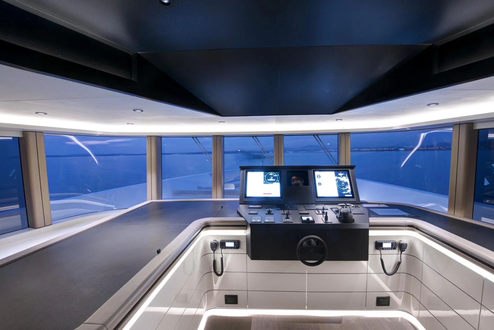 inside of a vehicle aboard ALFRESCO 125 Yacht for Sale