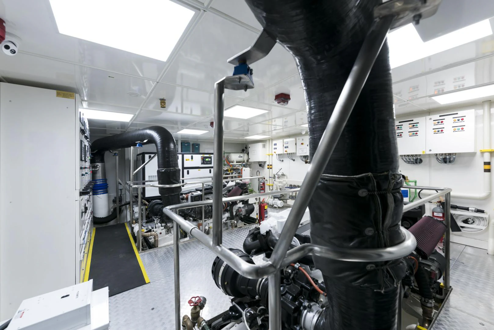 a machine in a factory aboard ALFRESCO 125 Yacht for Sale