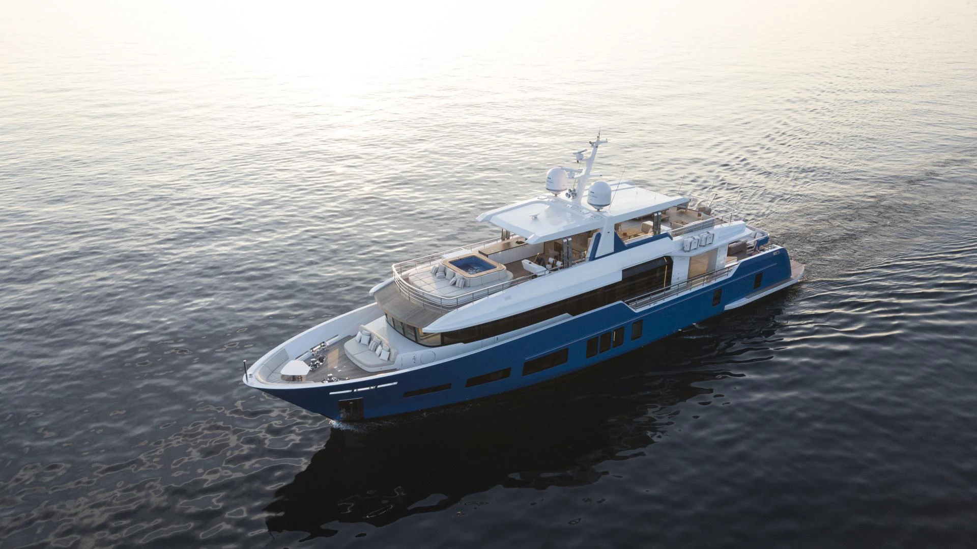 a boat on the water aboard ALFRESCO 125 Yacht for Sale