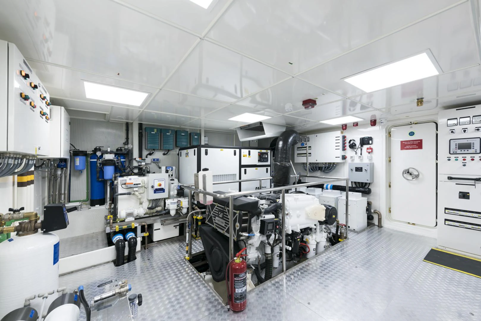 a room with machines and equipment aboard ALFRESCO 125 Yacht for Sale