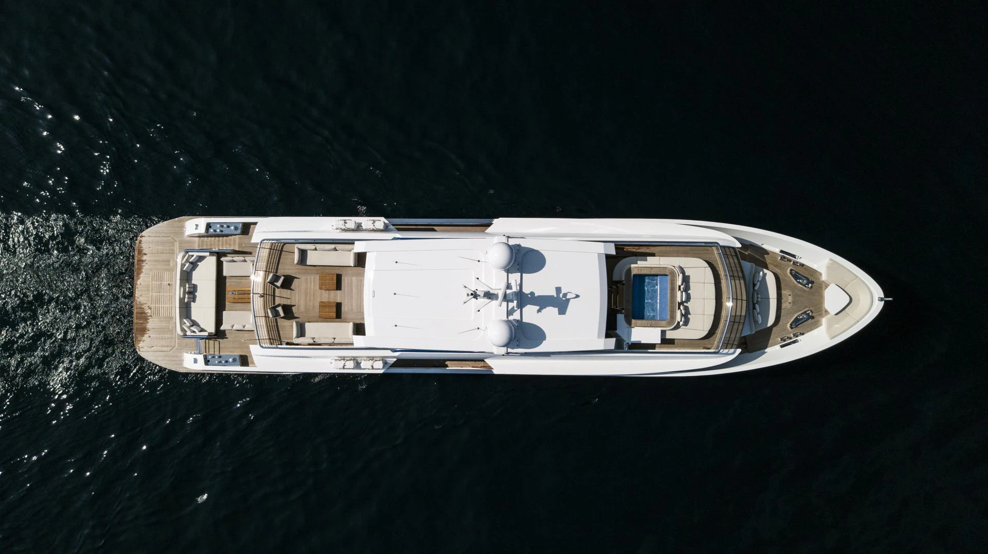 a space ship in space aboard ALFRESCO 125 Yacht for Sale