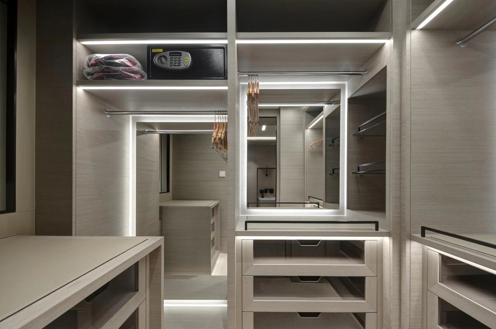 a room with a table and a sign on the wall aboard ALFRESCO 125 Yacht for Sale