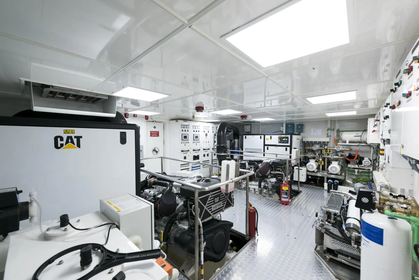 a room with machines and equipment aboard ALFRESCO 125 Yacht for Sale