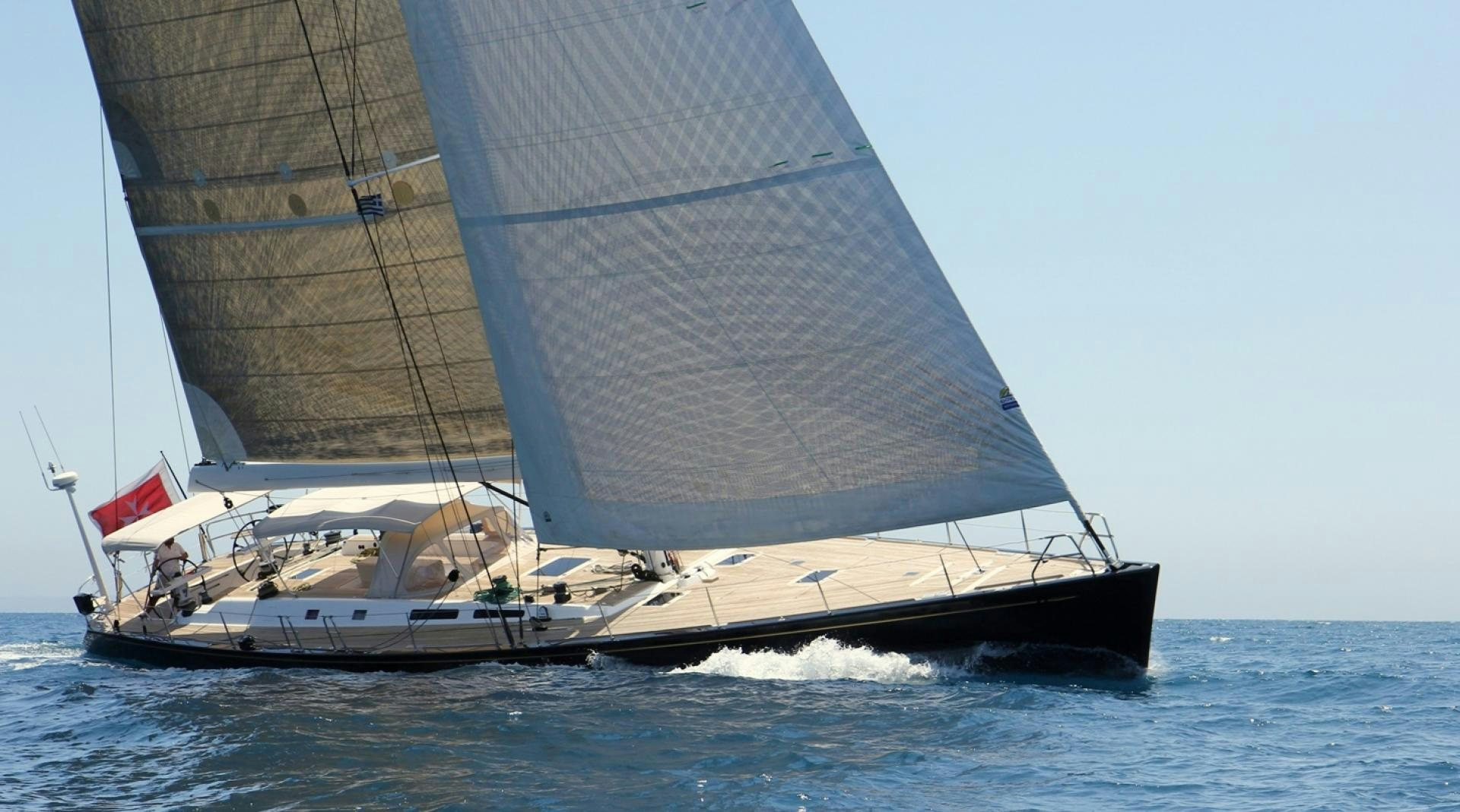 a sailboat on the water aboard UMIKO Yacht for Sale