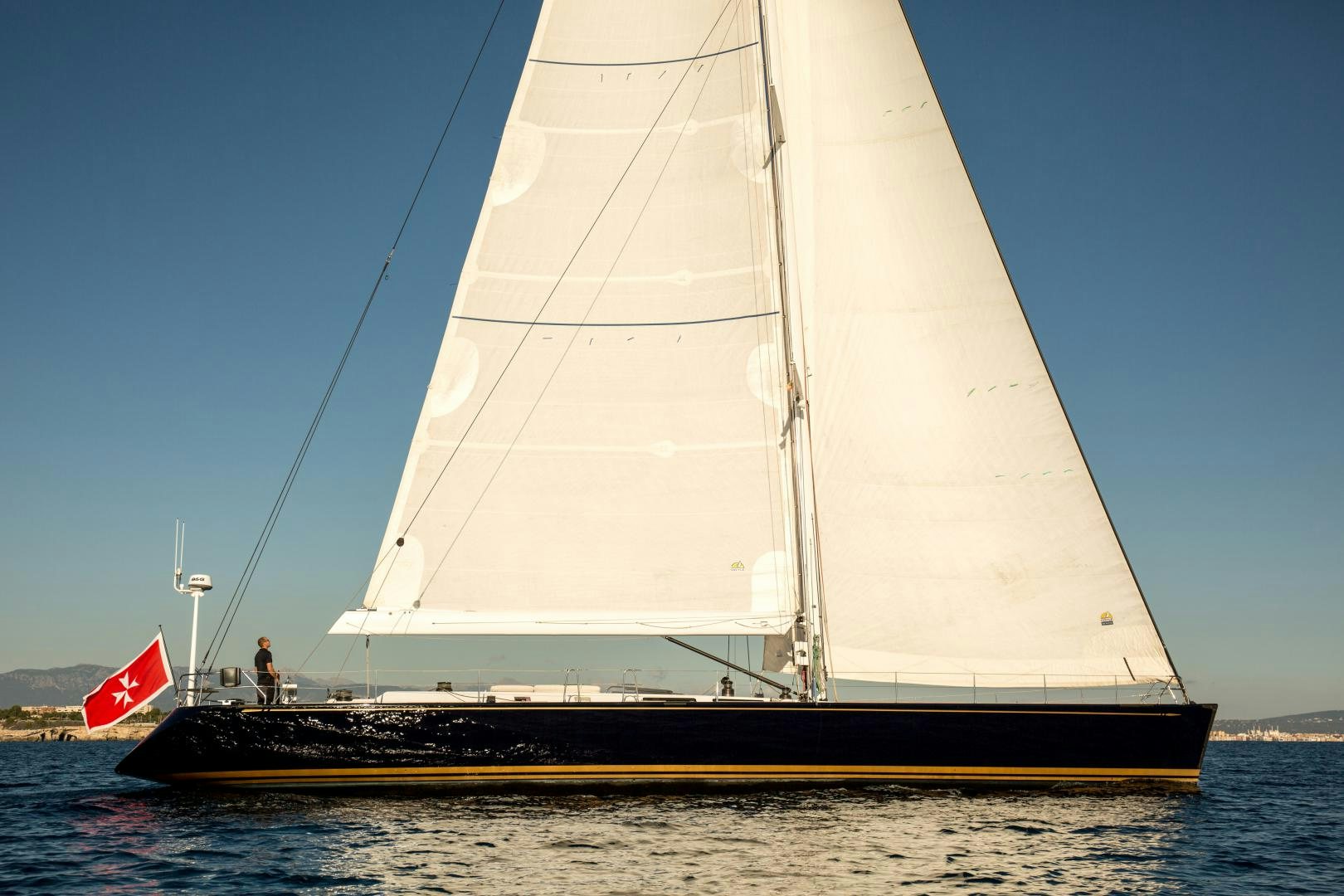 a sailboat on the water aboard UMIKO Yacht for Sale