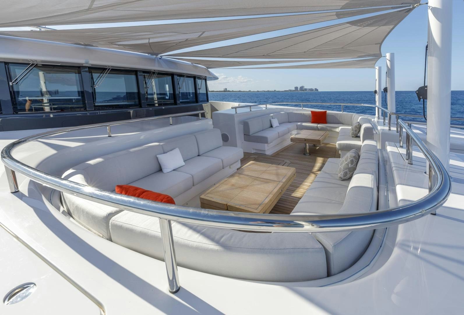 inside of a boat aboard ATOMIC Yacht for Sale