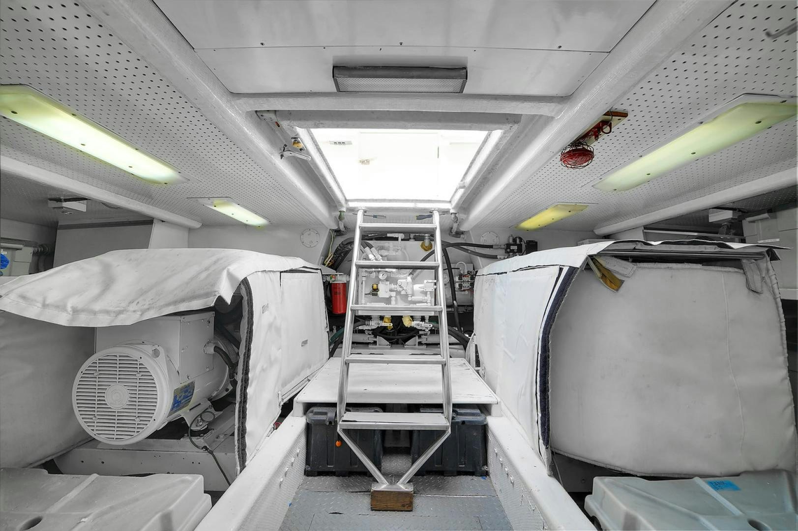 a room with machines and equipment aboard STEALIN TIME Yacht for Sale