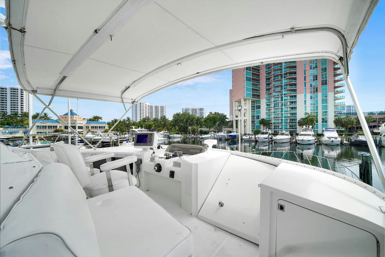 a boat in a harbor aboard STEALIN TIME Yacht for Sale
