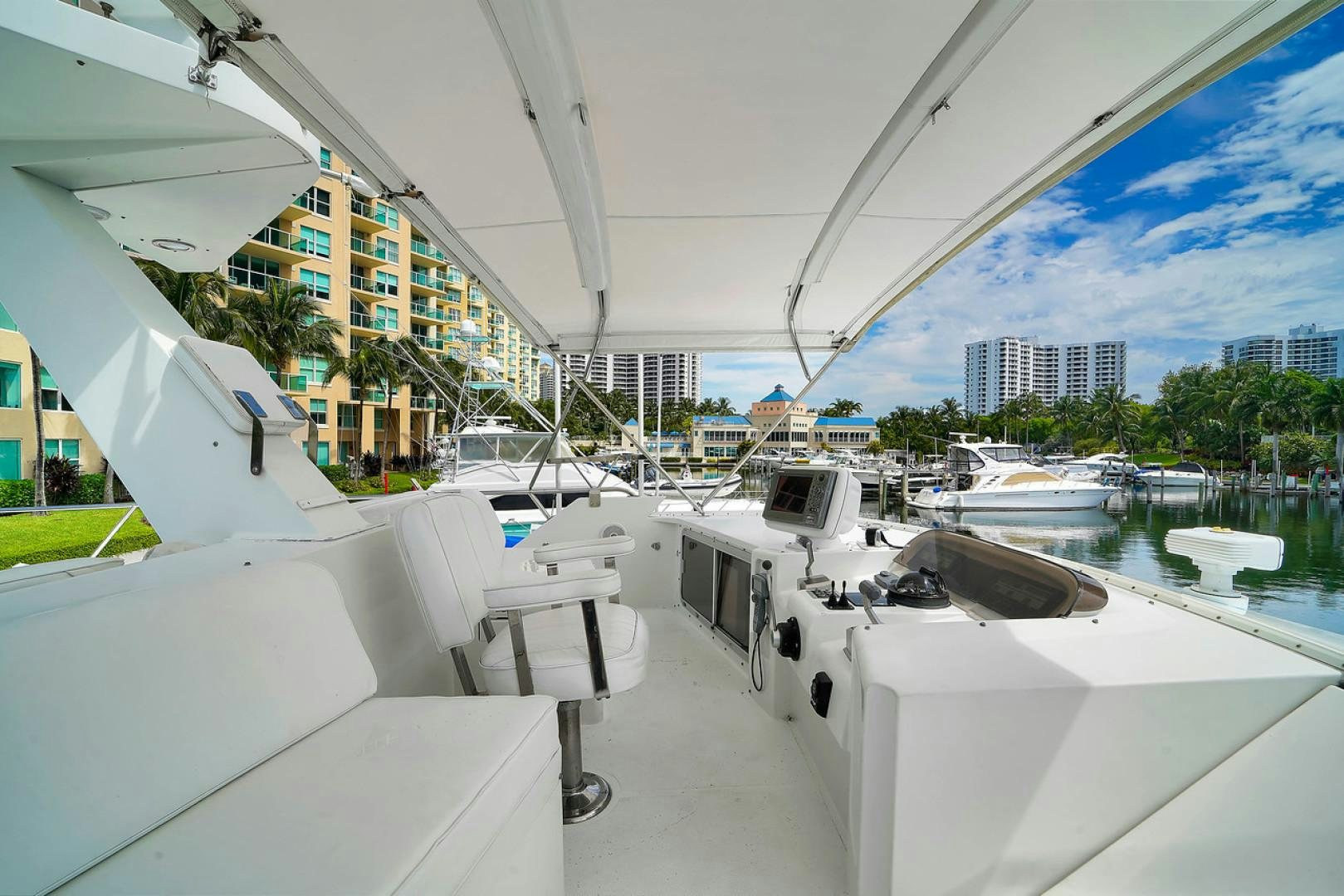 a boat in a harbor aboard STEALIN TIME Yacht for Sale