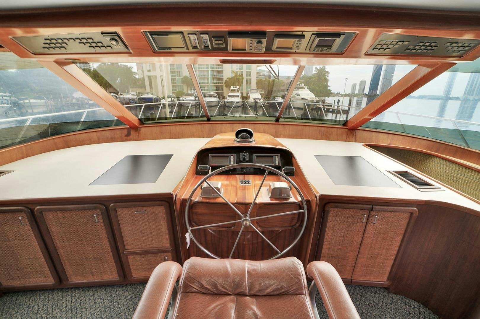 the interior of a car aboard STEALIN TIME Yacht for Sale