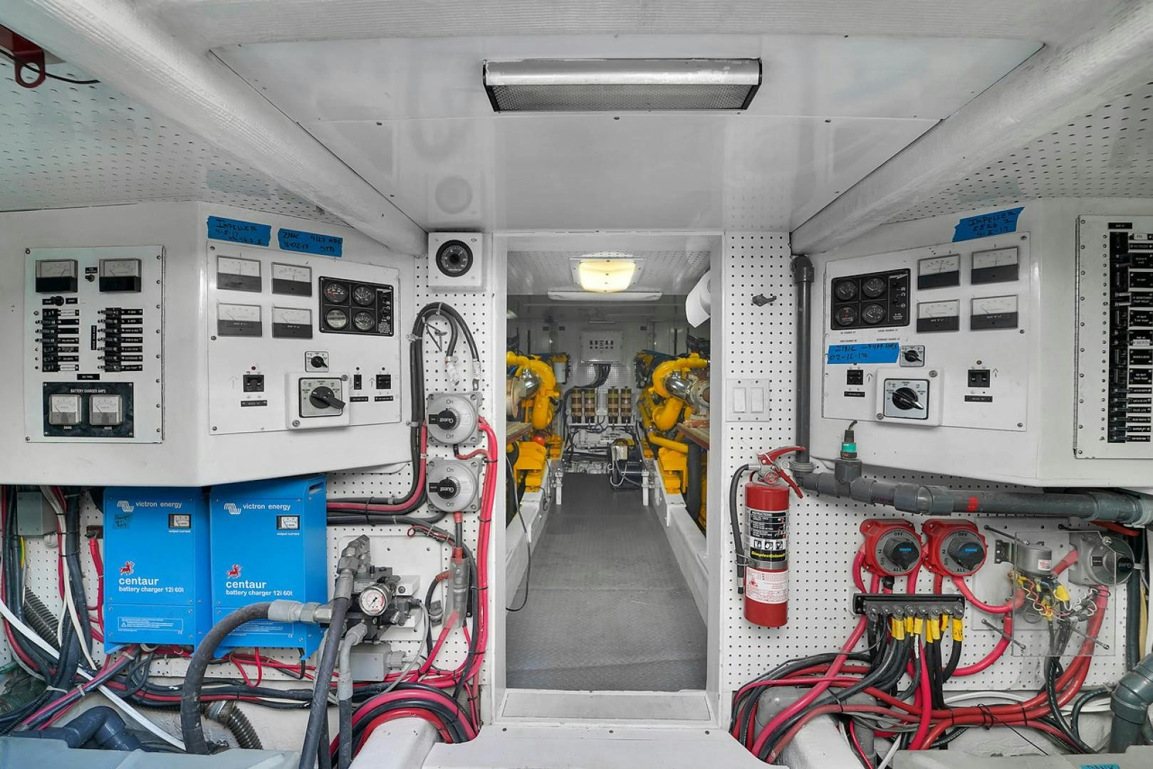 a room with equipment and equipment aboard STEALIN TIME Yacht for Sale