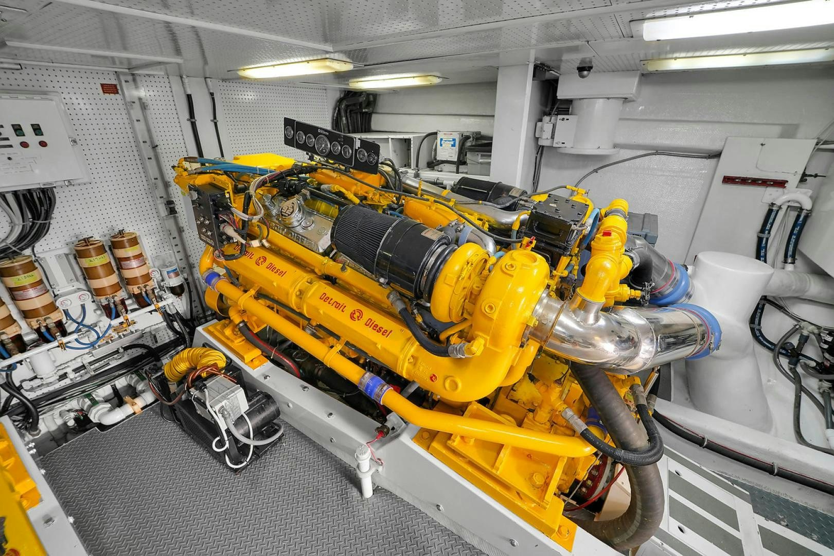 a machine in a room aboard STEALIN TIME Yacht for Sale